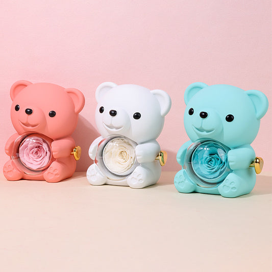 Floral Bear Surprise Jewelry Box