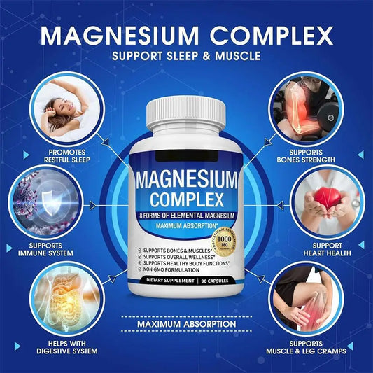 Magnesium Complex 90 Capsules | 8 Forms Maximum Absorption